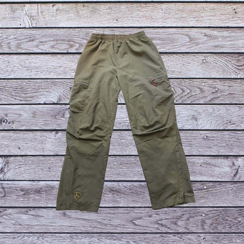 Reebok vintage olive cargo track pants sz medium